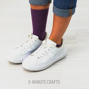 How to turn long socks into no-show socks: | 3-Minute Hacks