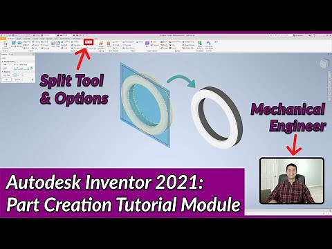 Split Tool and Options - Autodesk Inventor Part Tutorial | Autodesk Inventor 2021 IN DEPTH