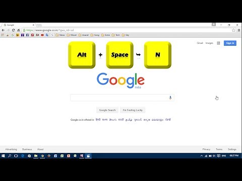 How to Minimize or Maximize Windows from Keyboard