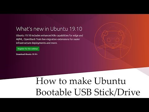 How to make Ubuntu Bootable USB Drive