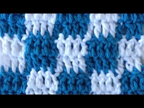 💖CROCHET STITCHES Checks Changing Colors How to Pattern Knit DIY