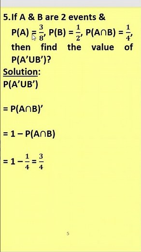 17 - DeMorgan's Dexterity: Solving P(A' ∪ B') with Probability Prowess