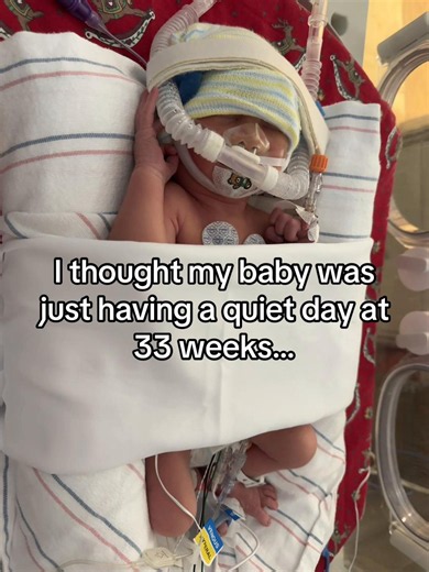 This is why kick counts matter. At 33 weeks pregnant, I realized I hadn’t felt my baby move all day. I tried everything I knew to do: drinking cold water, eating something sweet, and laying on my left side. Nothing worked. No movement. Around 6 PM, I called my OB’s after hours line. They told me to go to the hospital immediately. Honestly, I felt like I was being overly cautious. I had an OB appointment scheduled the very next morning and figured everything would be fine. When I was admitted, I 