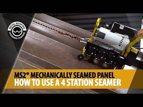 Mechanically Seamed Standing Seam Metal Roofing Installation - How To Use A Roof Seamer Machine