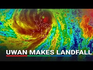 Satellite imagery shows Super Typhoon Uwan making landfall in Aurora | ABS-CBN News