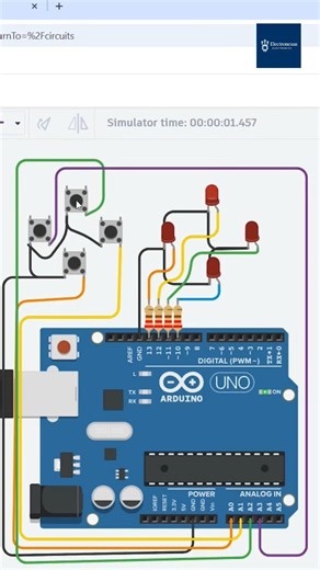 How to use push button with Arduino Uno #diyelectronics #arduino #arduinoboard #ytshorts #explore