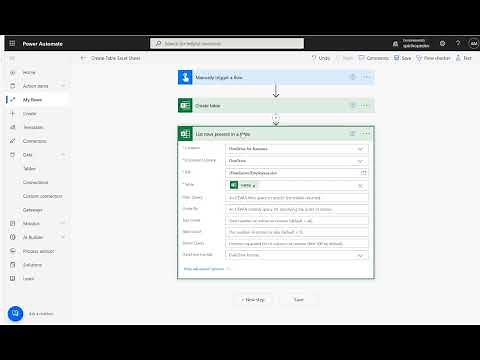 Power Automate - How to create Excel table dynamically (Excel Formula)?