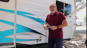 RV Designer E233 Entry Door Holder - T-Style RV Door Holder 3-1/2" White - Durable Plastic for Camper/RV Doors - Easy Install with Plunger & Screws - Top RV Accessories