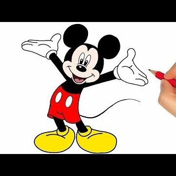 How To Draw Mickey Mouse Easy Step by Step||Cute Little Mickey Mouse Drawing For Kids and Toddlers
