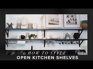 How to Style Open Shelving in the Kitchen (Bonus DIY Table Lamp Upgrade!)