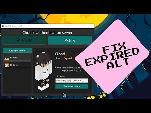 EASY MC EXPIRED ALT QUICK FIX |How To Renew Token| |Minecraft|