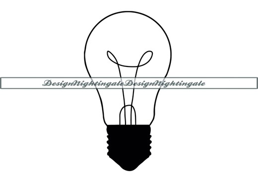 Light Bulb SVG, Clipart Vector Files (digital Download) - Etsy