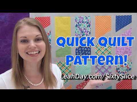 Quick and Easy Sixty Slice Quilt Tutorial - Free Quilt Pattern by Leah Day