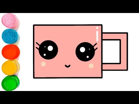 Kawaii Tea Cup Drawing For Kids