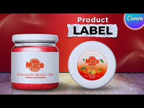 Food Product Label Design in Canva | Packaging Design Tutorial
