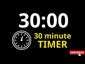 30-Minute Countdown Timer | Clean Digital Clock with Beeps & Flash Alert for Focus Sessions