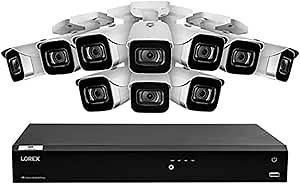 Lorex Fusion 4K Security Camera System w/ 3TB NVR - 16 Channel Wired Home Security System w/ 12 Metal Cameras - Motion Detection, Color Night Vision, Weatherproof Surveillance