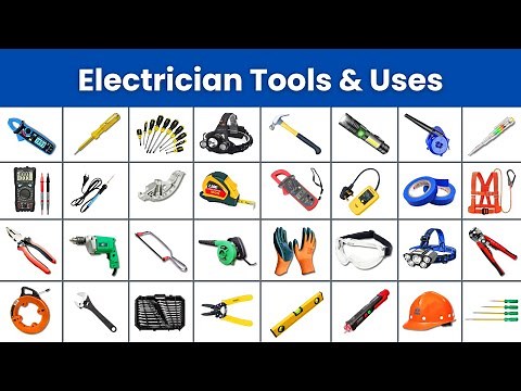 Electrician Tools Names, Pictures and Uses | Basic Electrical Tools | Hand Tools with Images