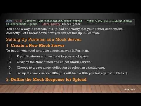 How to Create a Postman Server Mock for File Uploads in Flutter