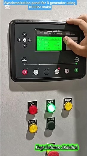 Synchronization panel for 3 generator using DSE 8610mkii