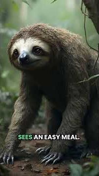 🦥 The Sloth’s Dangerous Secret: Why It Risks Its Life to Poop #sloth #naturefacts #animals