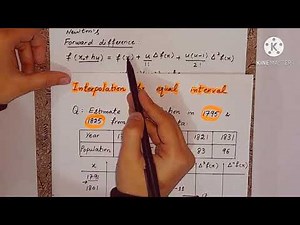 Interpolation formula | Newton Forward & Backward | Example in Urdu/Hindi