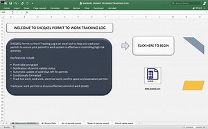 SHEQXEL Permit To Work Tracking Log