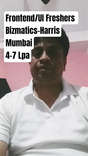 Front End/UI Freshers Hiring 2026 | HTML CSS JavaScript jQuery | Mumbai Jobs