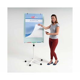 Metroplan WriteOn Magnetic Glass Flipchart Easel