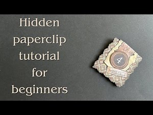 Create a grunge hidden paper clip embellishment from scraps for junk journals - Beginner tutorial
