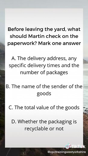 Driver CPC Module 2 Question - Expert CPC Training in West Yorkshire