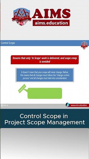 What is Control Scope Process in Project Scope Management? | AIMS #projectmanagement #project