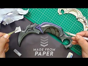 REAVER KARAMBIT from Valorant made entirely out of paper/ paper karambit/papercraft/how to