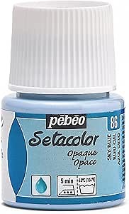 Pebeo Setacolor Opaque Fabric Paint, 45ml, Sky Blue