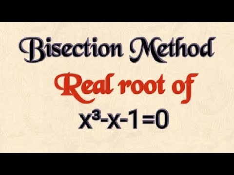 Bisection method x³-x-1=0