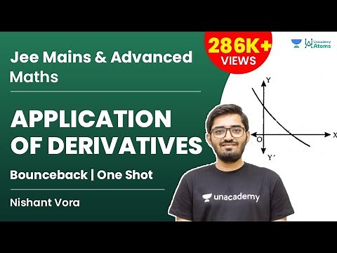 Applications of Derivatives | One Shot | #BounceBack Series | Unacademy Atoms | Nishant Vora