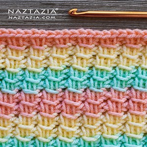 172K views · 10K reactions | Here's a fun Tunisian stitch called the cross over stitch. This would look nice as a scarf or shawl, wouldn't it? | Naztazia | Facebook