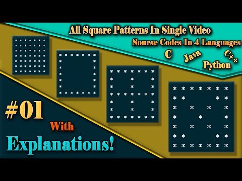 Square Pattern In C Programming [2023] | Source Code In C, C++, JAVA and PYTHON | Build AlgoLogics