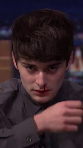 Jimmy Fallon Gives Noah Schnapp a Nosebleed Moment