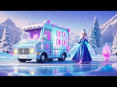 Elsa’s Ice Number Match Truck 6 | Learning Numbers with Elsa in a Frozen World