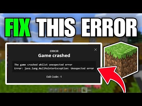 How To Fix Minecraft Java.Lang.NullPointerException Error