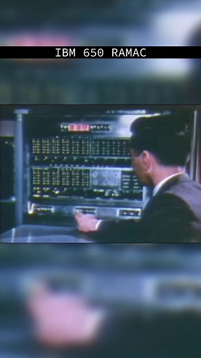 The IBM 650 RAMAC combined the IBM 650 Magnetic Drum Data Processing Machine with a series of Disk Memory Units which were capable of storing a total of 24-million digits #650ramac #ibm #september1956 #computer #mainframe #dataprocessing #memory #diskstorage #retrotech #techgeek
