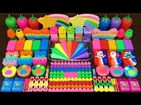 Slime Mixing Random Things Into Glossy Slime For Relaxing ASMR #1132