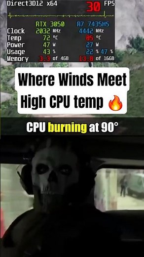 High cpu temperature in where winds meet #wherewindsmeet #gaming