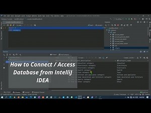 How to connect and access Database in IntelliJ IDEA?