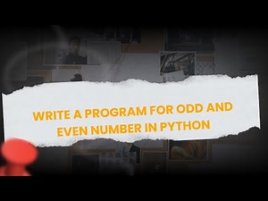 write a program to find odd or even number in python