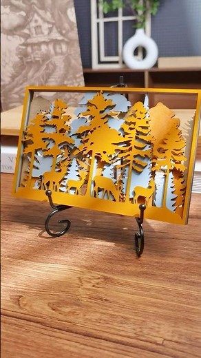 Laser Cutting a Forest Multi-Layer Art with NEJE Cutter