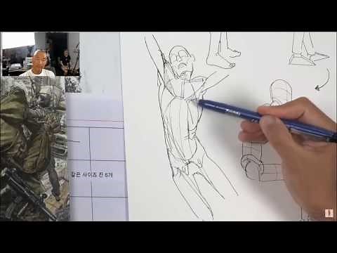 Anatomy & Perspective Art Lesson (From Kim Jung Gi)