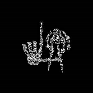 Rhinestone Transfer Skeleton Hands with LA DIY, Bling, Iron On, Hot Fix, Heat Transfer