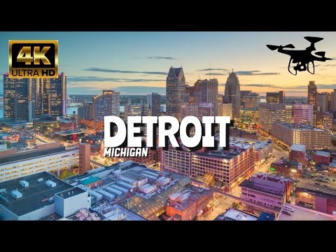 Detroit, Michigan In 4K By Drone - Amazing View Of Detroit, Michigan